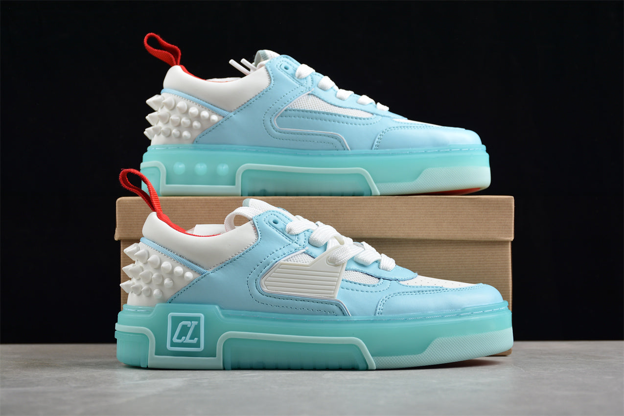 Christian Louboutin Astroloubi Leather Sneakers in Ice Blue