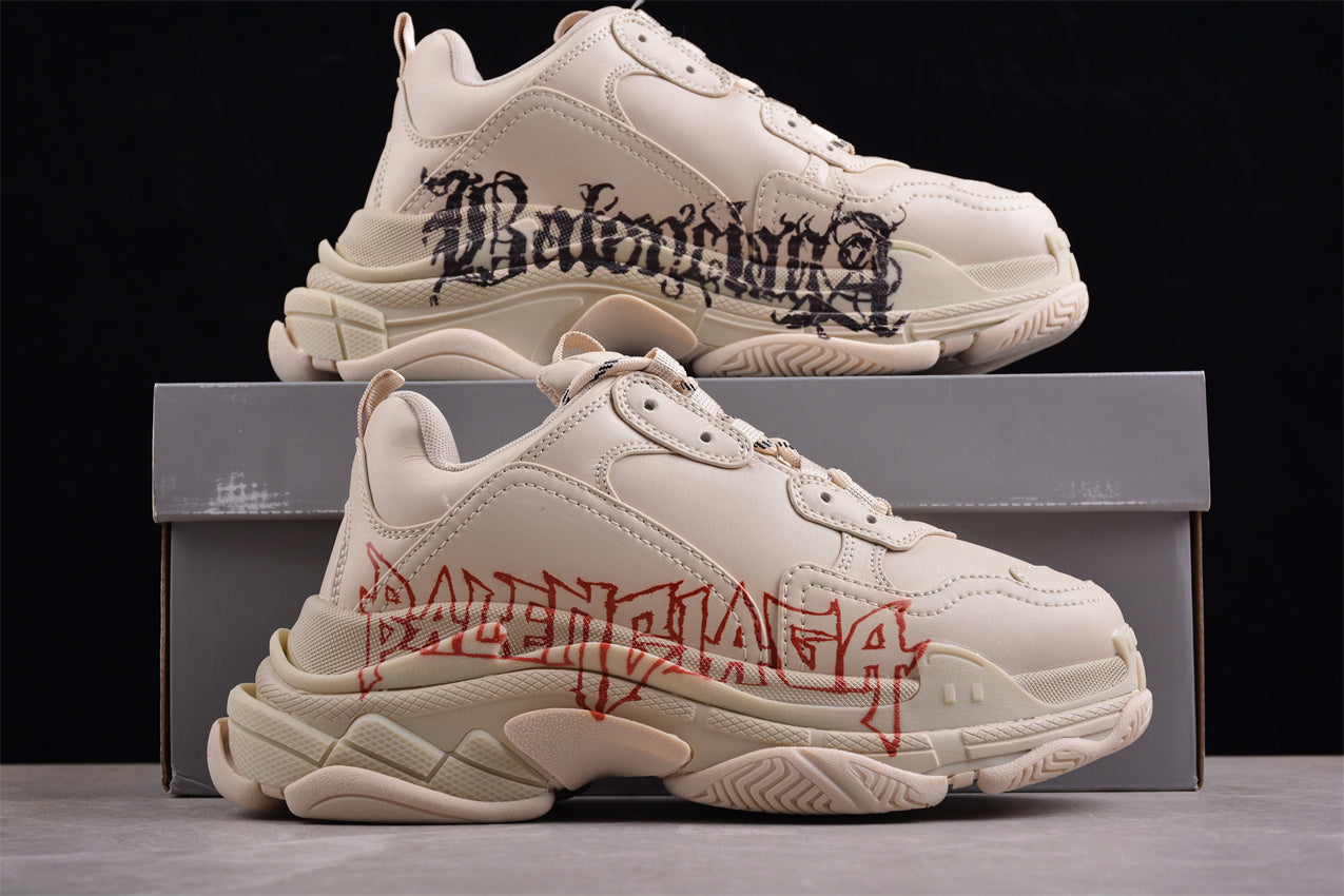 Balenciaga Triple S DIY METAL – Cream/Red