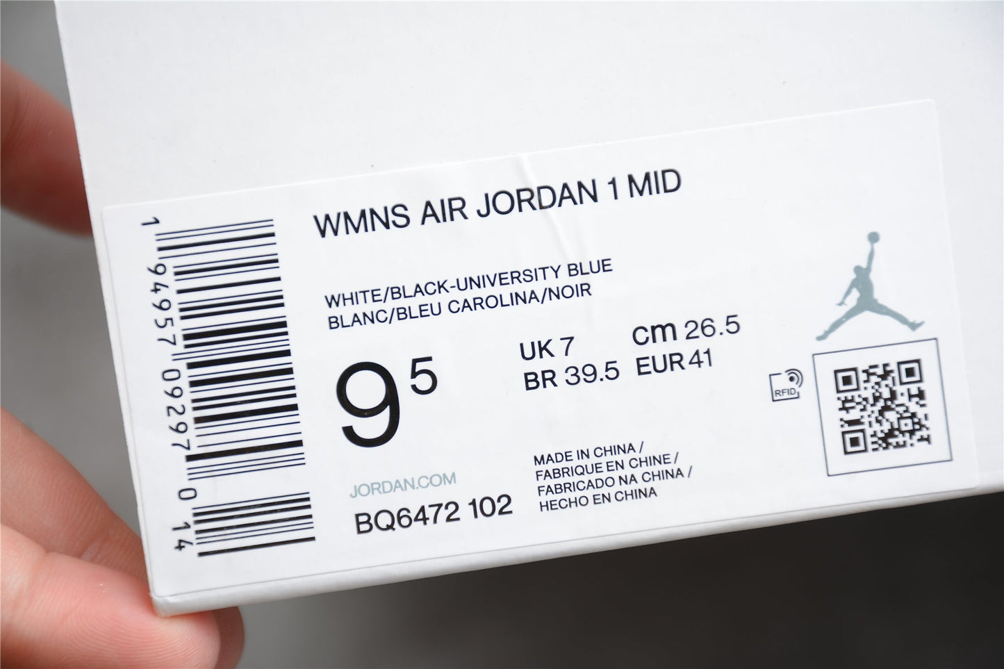 Air Jordan 1 Mid "University Blue Black"