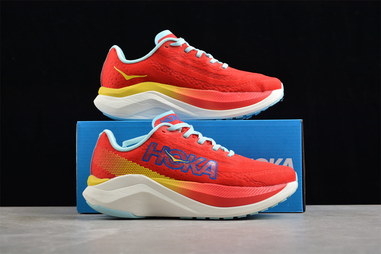 HOKA One One Mach X in Cerise/Cloudless (Women’s)