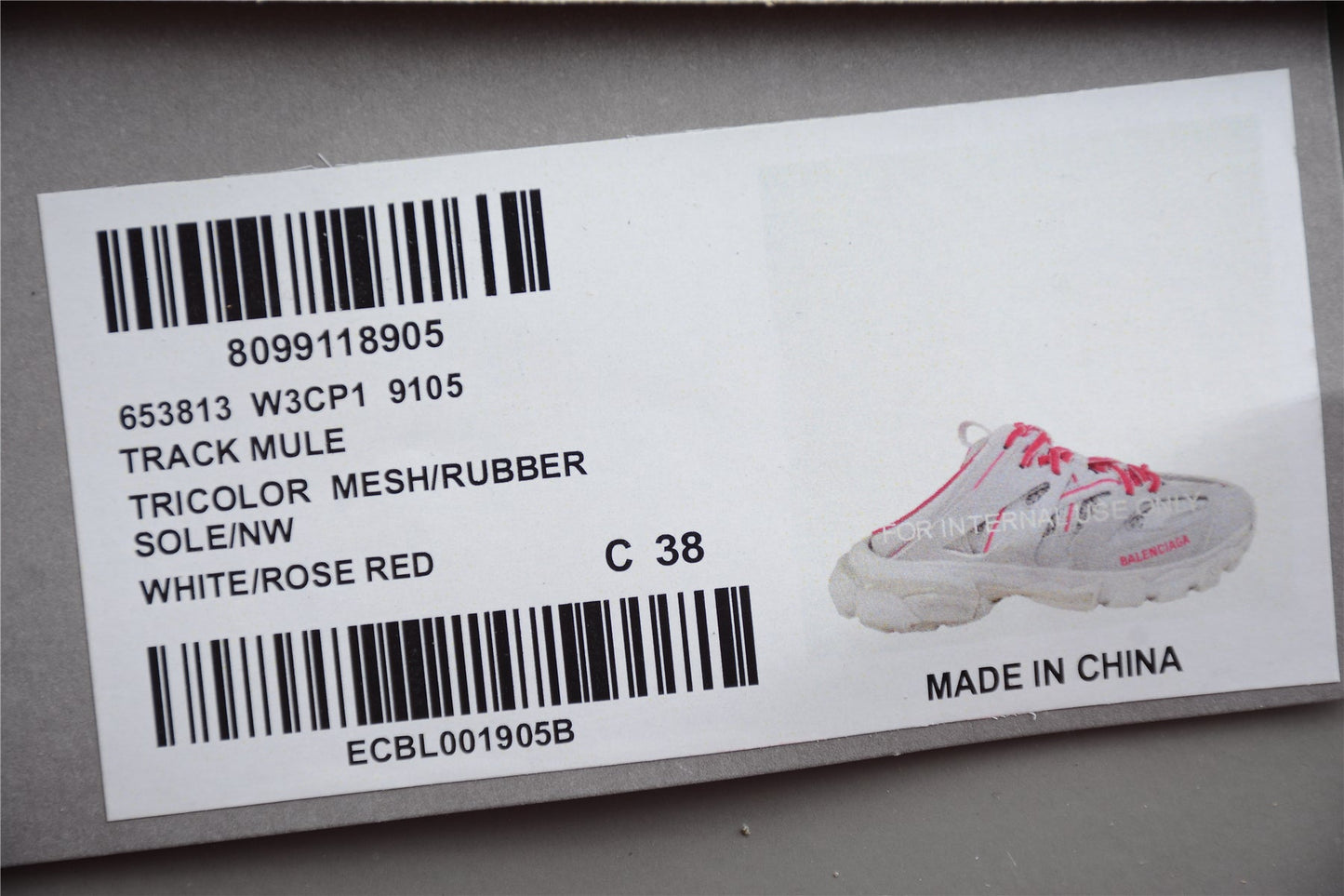 Balenciaga Track Mule White & Rose Pink