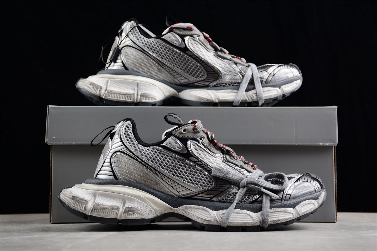 Balenciaga 3XL Grey White Red Sneakers