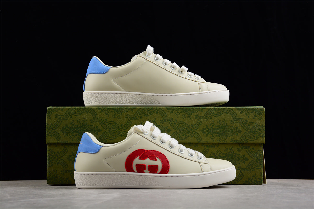 Gucci Ace Interlocking G White Leather Sneakers
