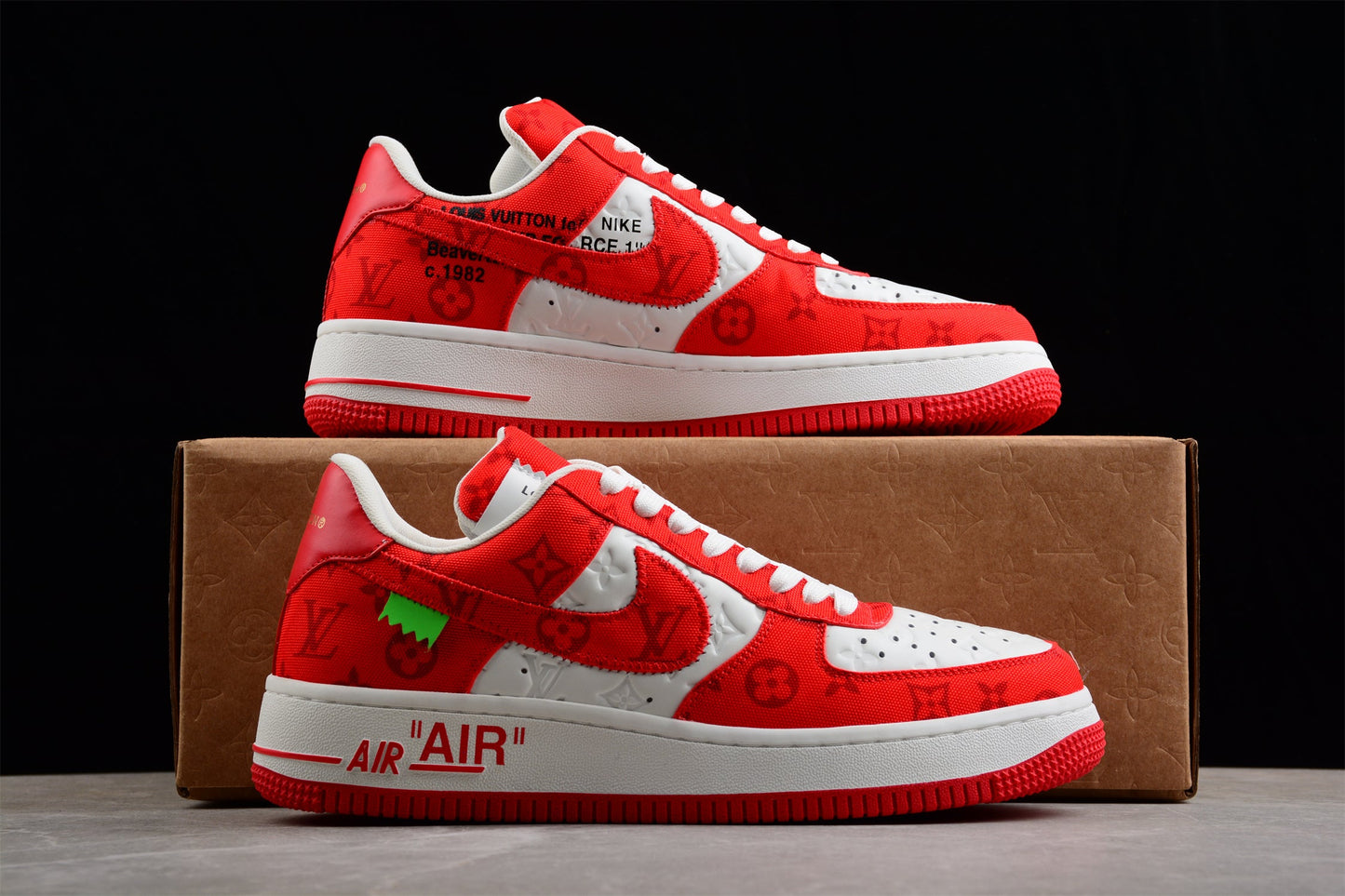 Louis Vuitton x Air Force 1 Low 'White Comet Red'