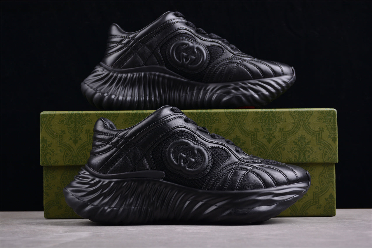 Gucci Ripple Black Leather Sneakers