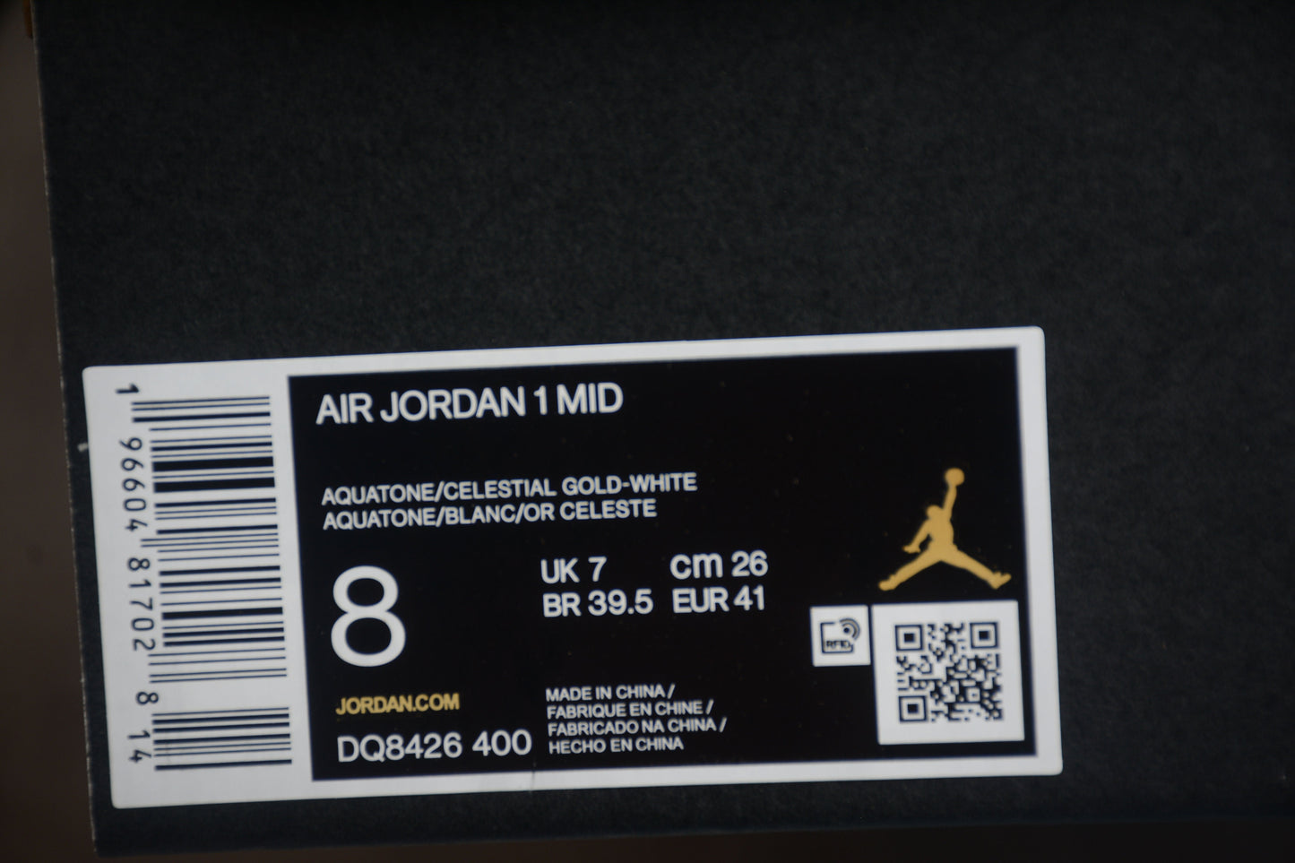 Nike Air Jordan 1 Mid "Aquatone Celestial Gold White"