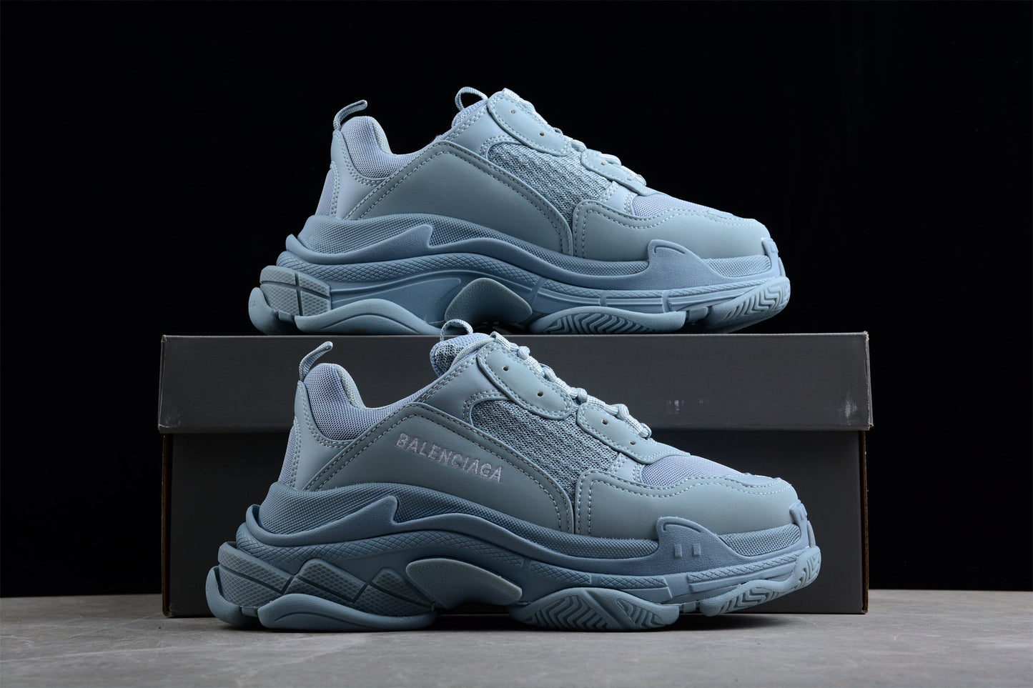 Balenciaga Women’s Triple S Light Blue Sneakers