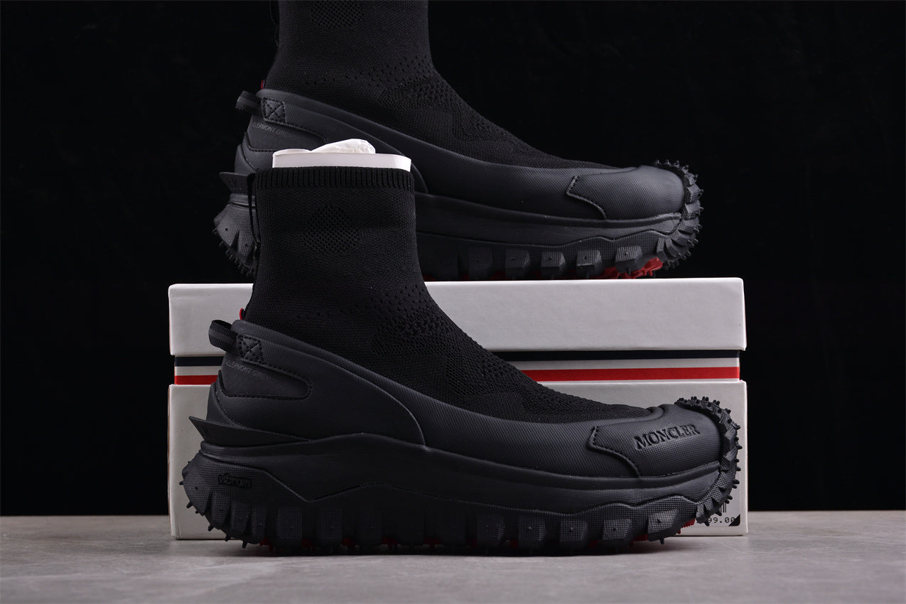 Moncler Trailgrip Sock Sneakers 'Black'