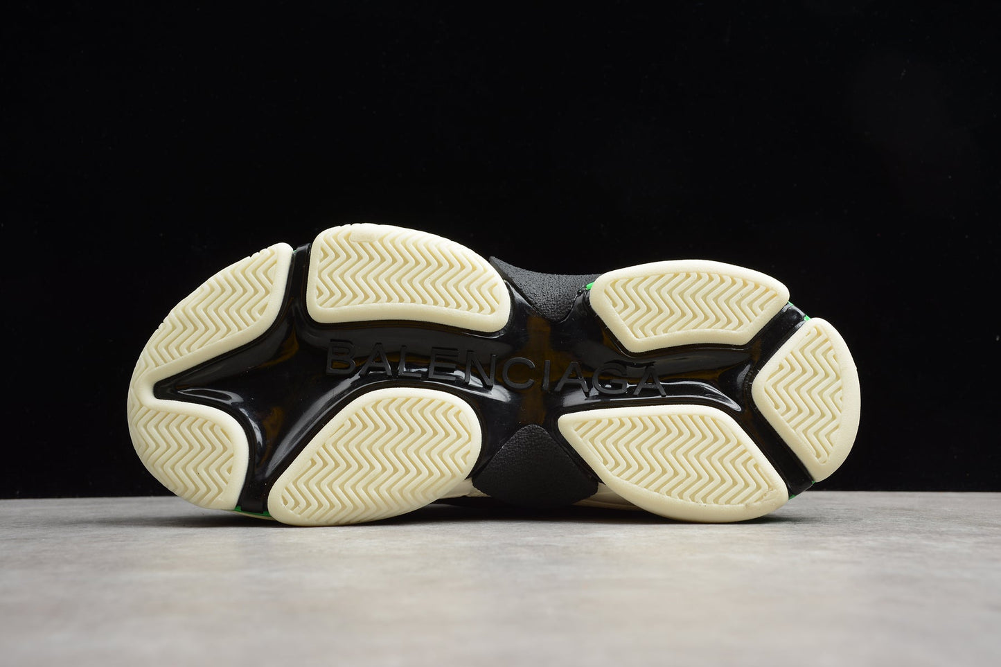 Men's White & Neon Green Chunky Sneakers