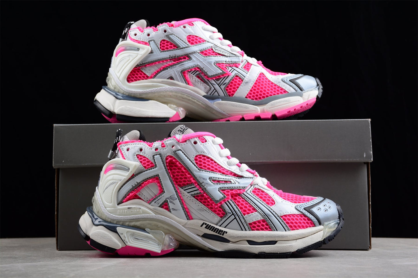 Balenciaga Runner White Neon Pink Women’s Sneakers