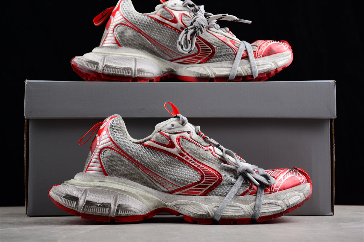 Balenciaga 3XL Mesh White Red Sneakers