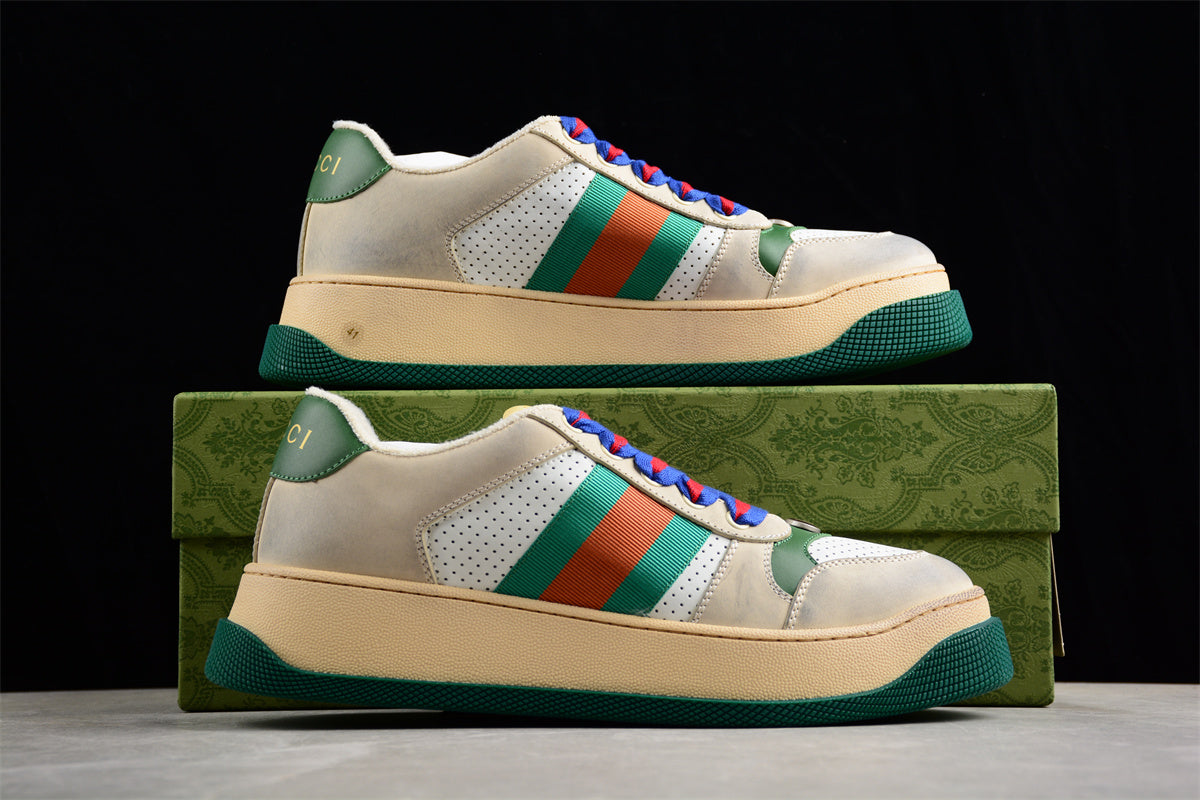 Gucci Screener Off-White Web Stripe Sneakers