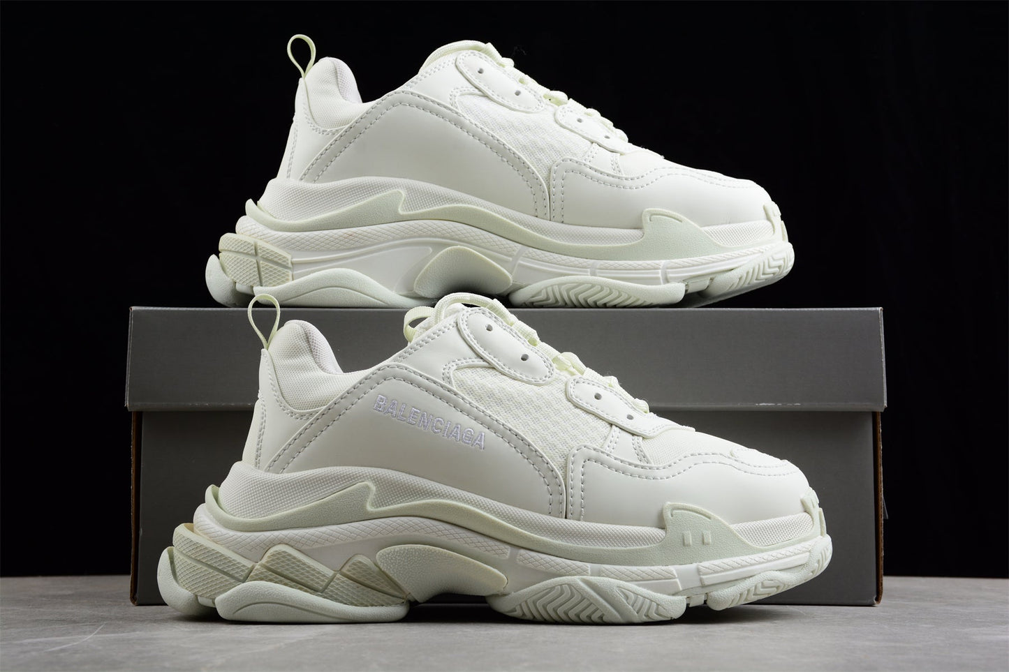 Balenciaga Triple S White Rubber Sneakers