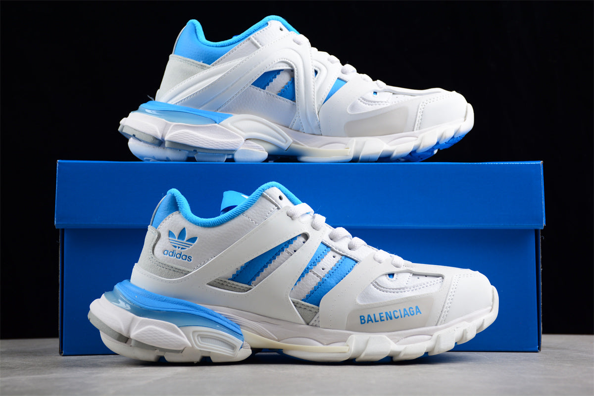 Adidas x Balenciaga Track Forum Low White Blue Sneakers