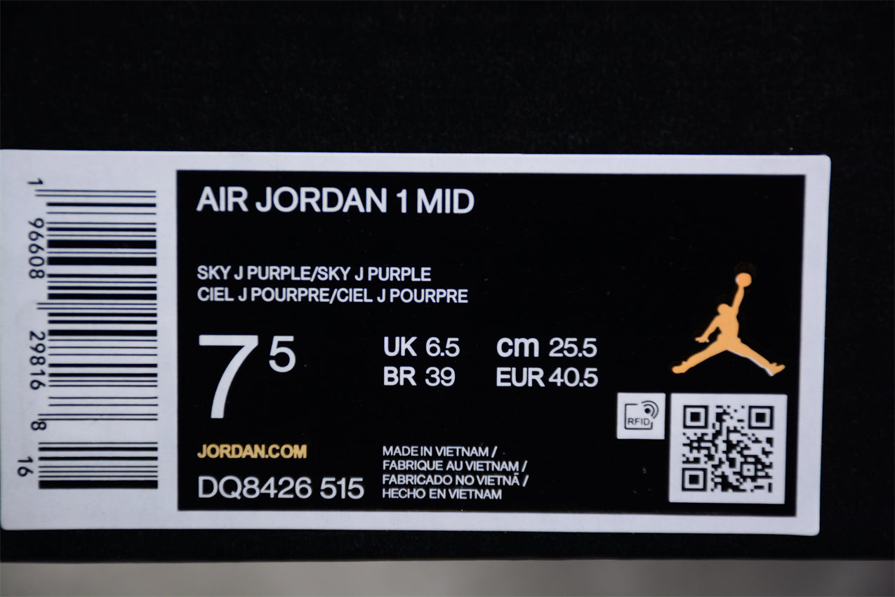 Nike Air Jordan 1 Mid "Sky J Blueberry / Light Purple"