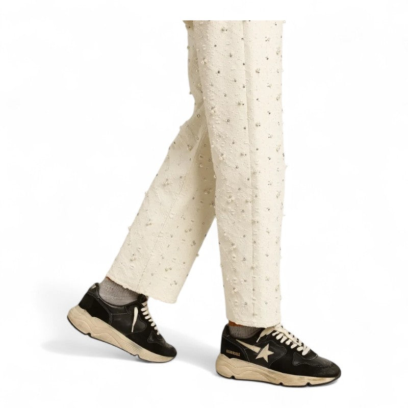 Running Sole sneakers in black nappa leather and suede with white leather star