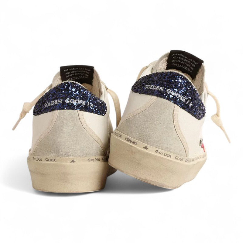 Hi Star sneakers with a fuchsia leather star and blue glitter heel tab