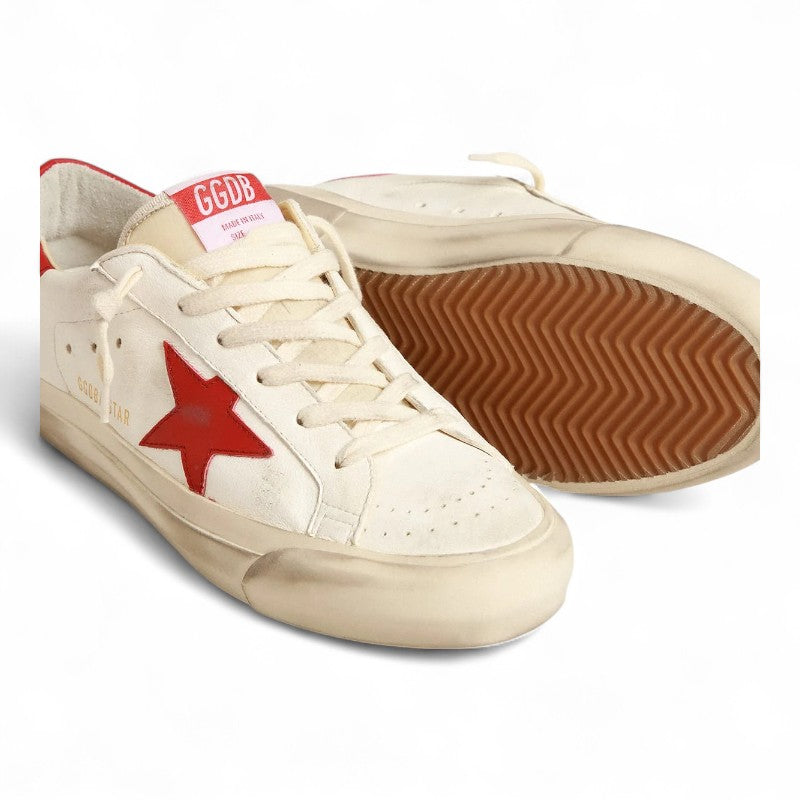 Super-Star LTD sneakers in nappa leather with a bold red star and matching heel tab