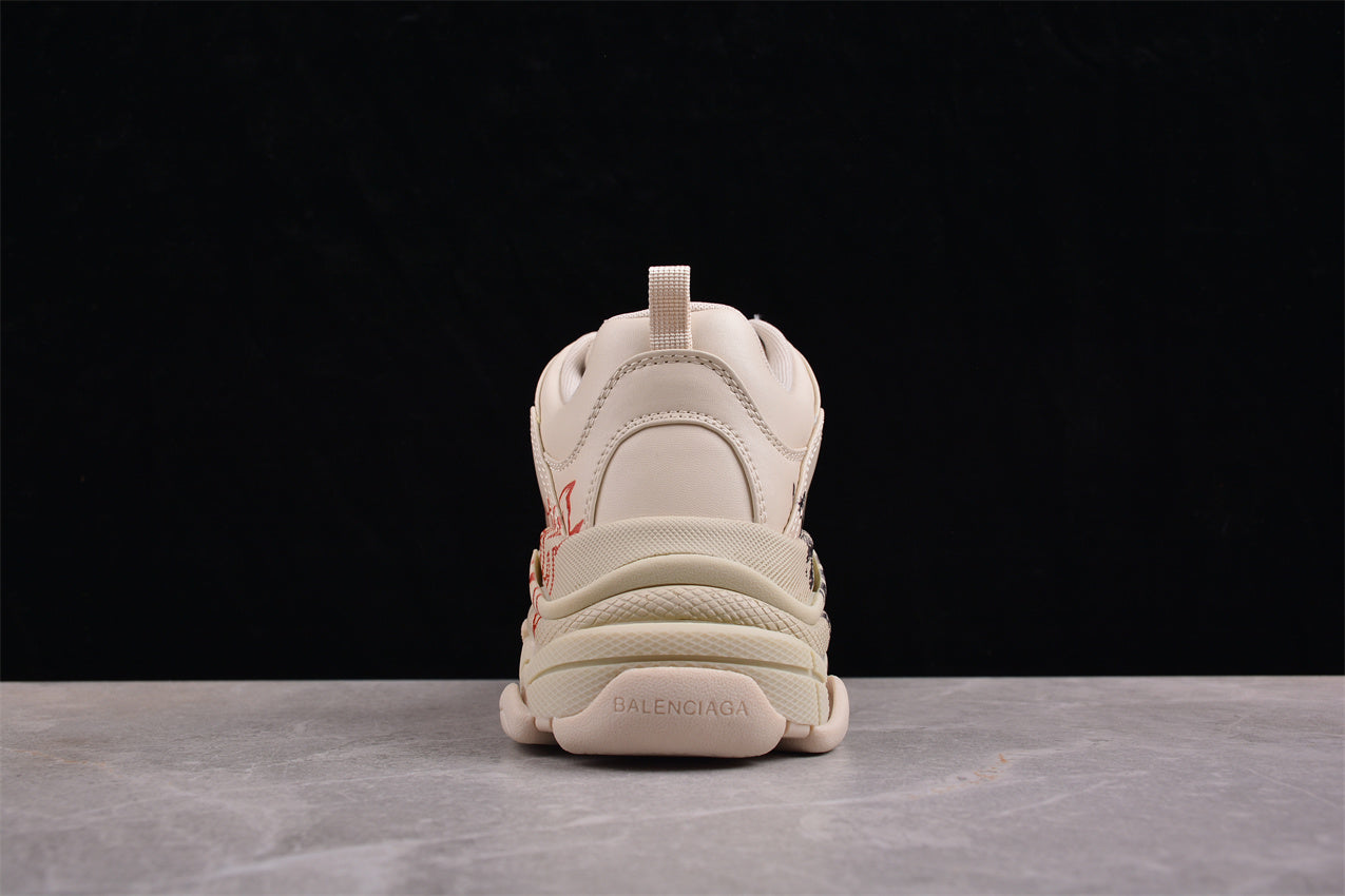 Balenciaga Triple S DIY METAL – Cream/Red