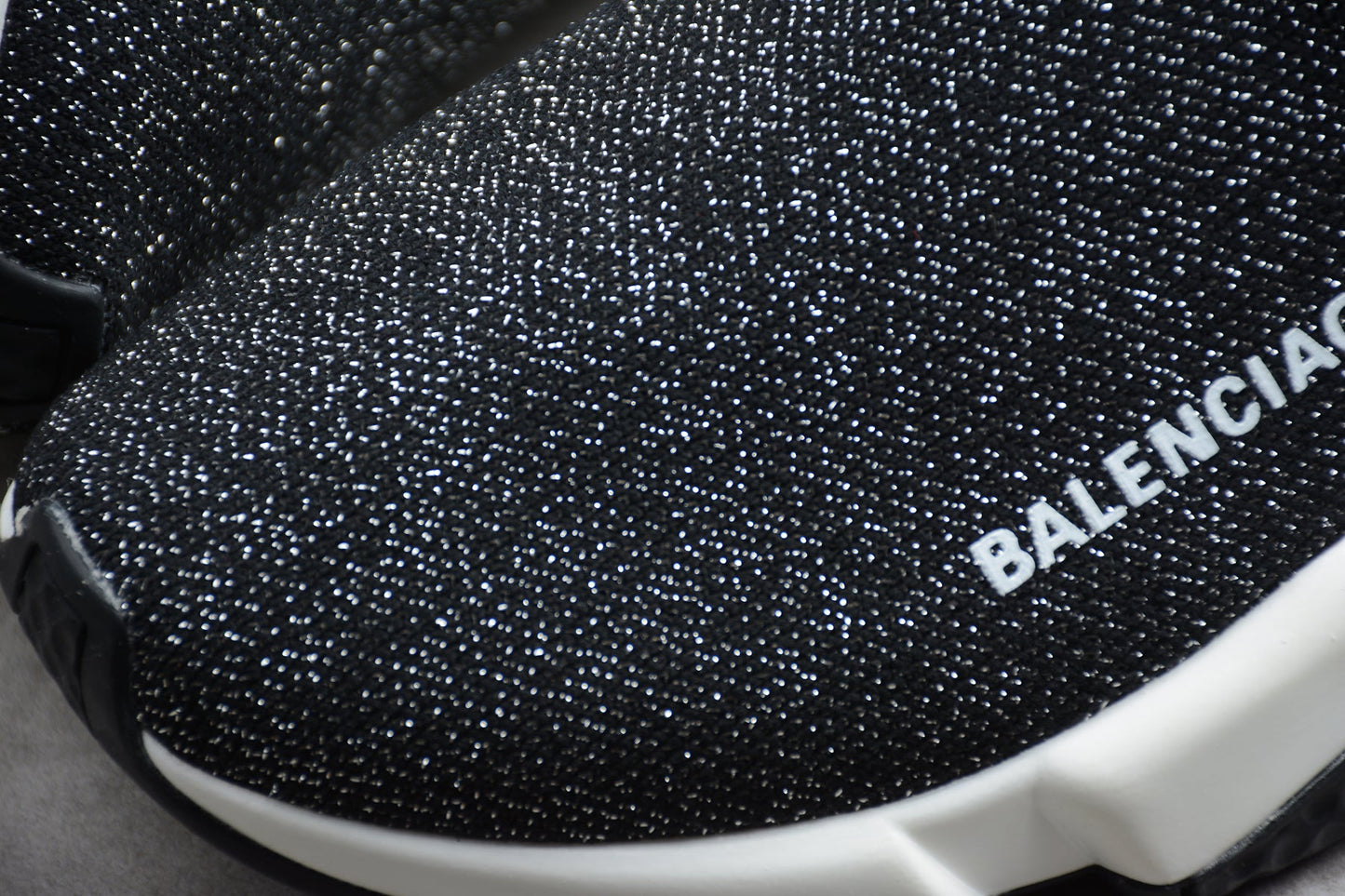 Grey & White Speed Knit Sneakers