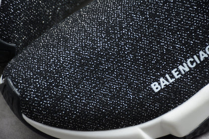 Grey & White Speed Knit Sneakers