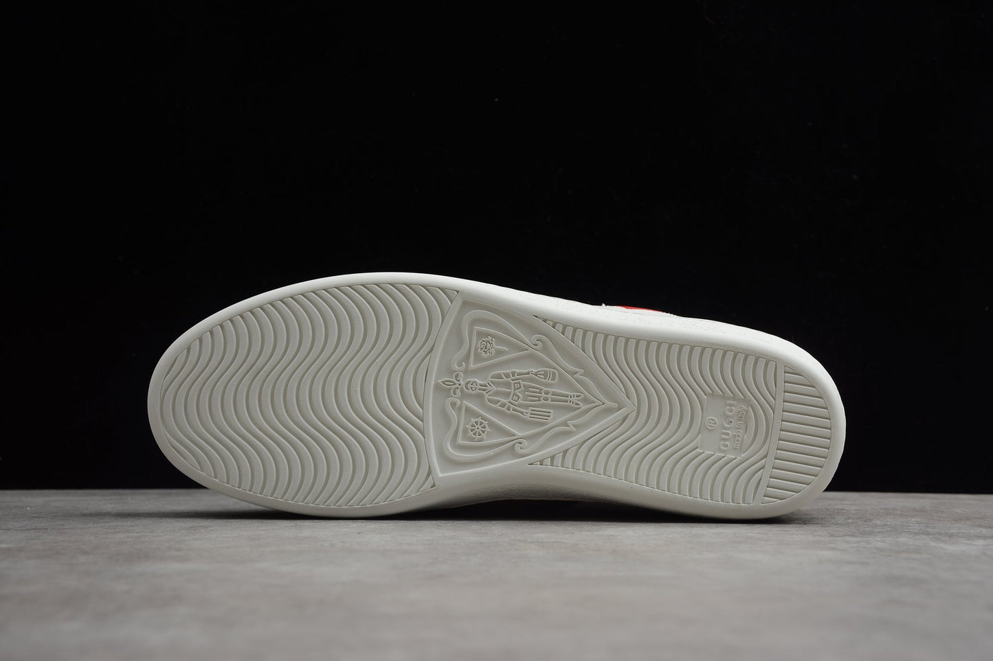 Gucci Ace Heart Stripe Leather Sneakers White