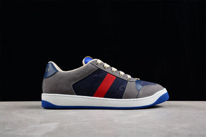Gucci GG Screener Grey Navy Sneakers