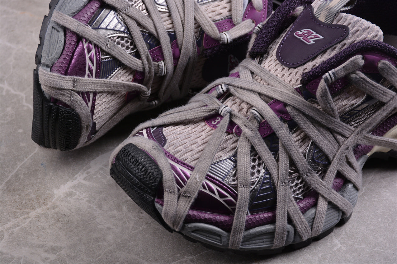 Balenciaga 3XL Extreme Lace-Up Purple Sneakers