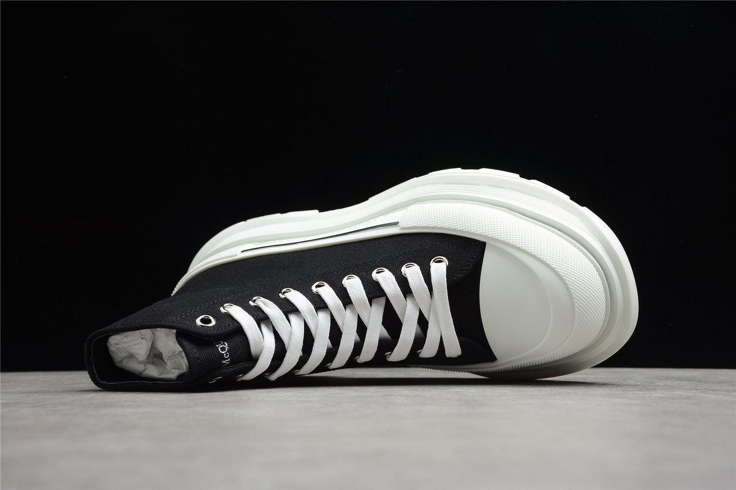 Alexander McQueen Tread Slick Boots 'Black White'