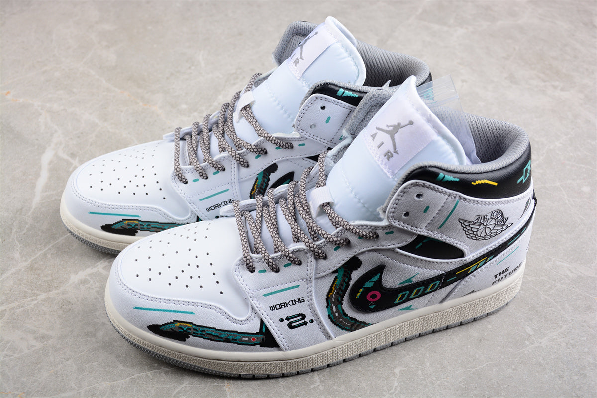 Air Jordan 1 Mid "The Future" White Black