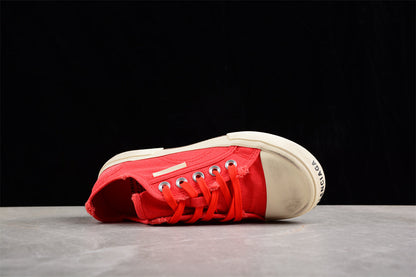 Balenciaga Paris Low Top Canvas Red Sneakers