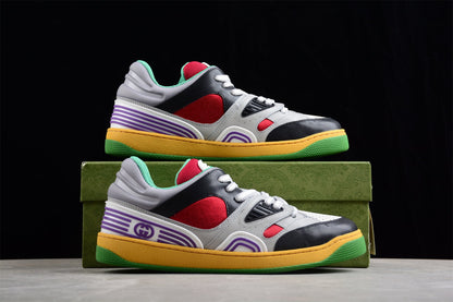Gucci Basket Low Black Multicolor Leather Sneakers