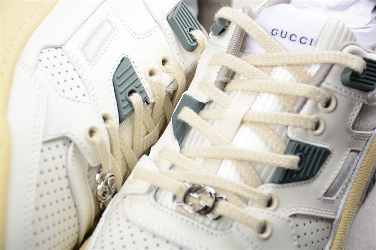Gucci Distressed Leather Trainer Sneakers