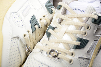 Gucci Distressed Leather Trainer Sneakers