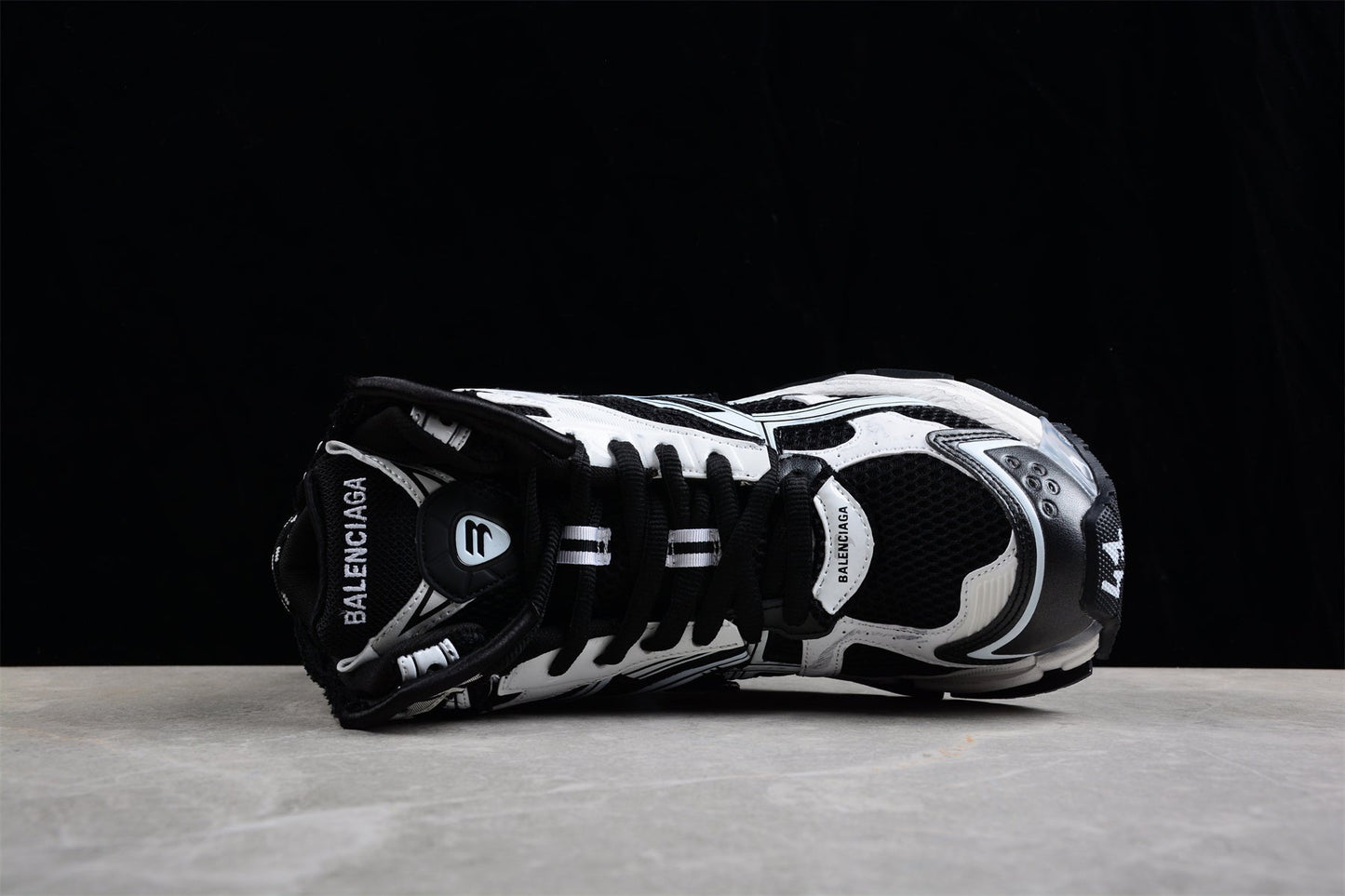 Balenciaga Runner Hightop Black White Sneakers