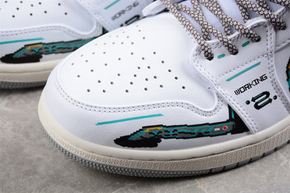 Nike Air Jordan 1 Mid The Future White Black Sneakers