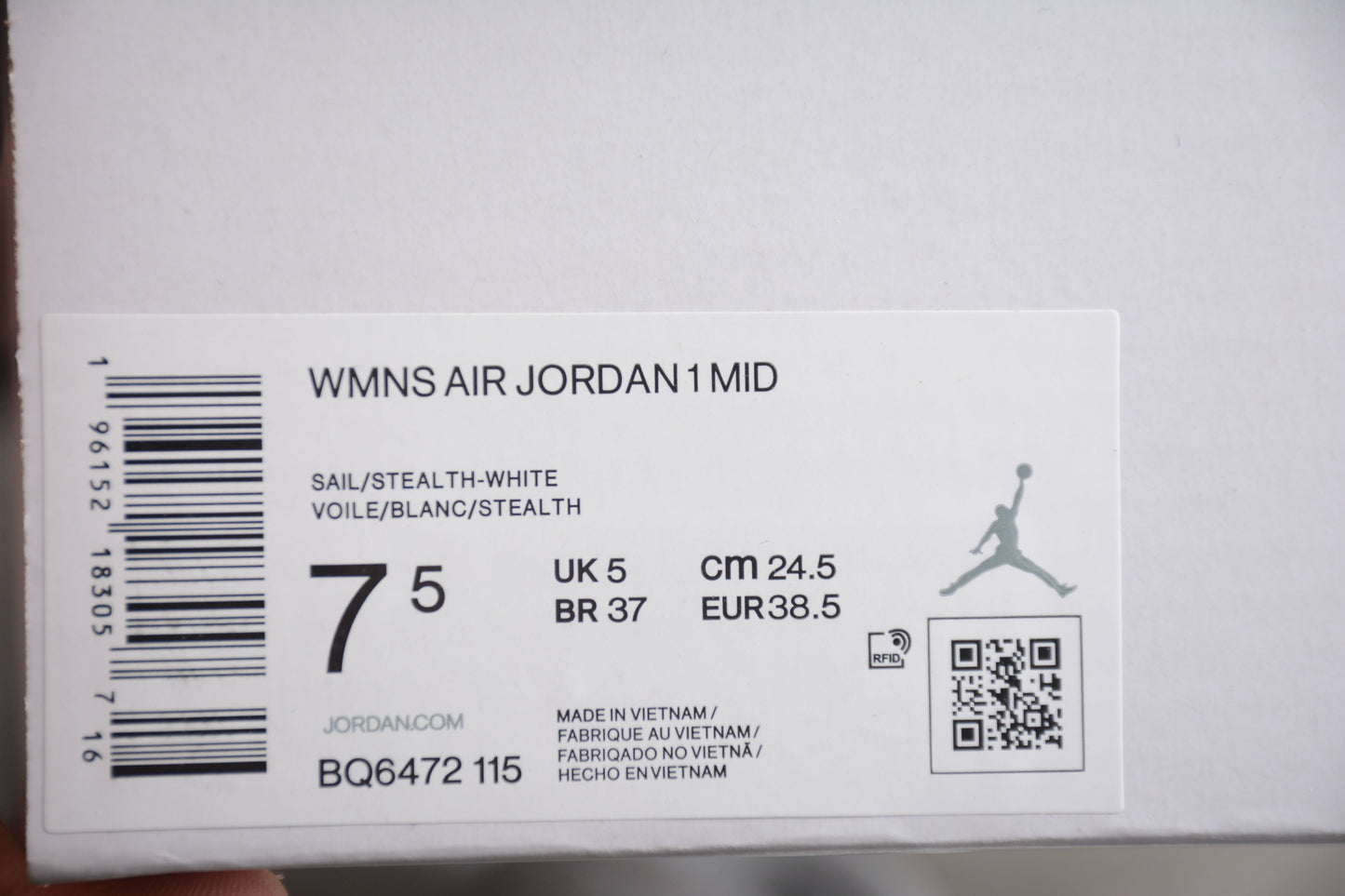 Air Jordan 1 Mid "Stealth Grey"