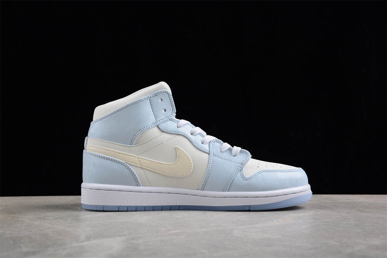 Air Jordan 1 Mid SE "Glitter Swoosh / Ice Blue"