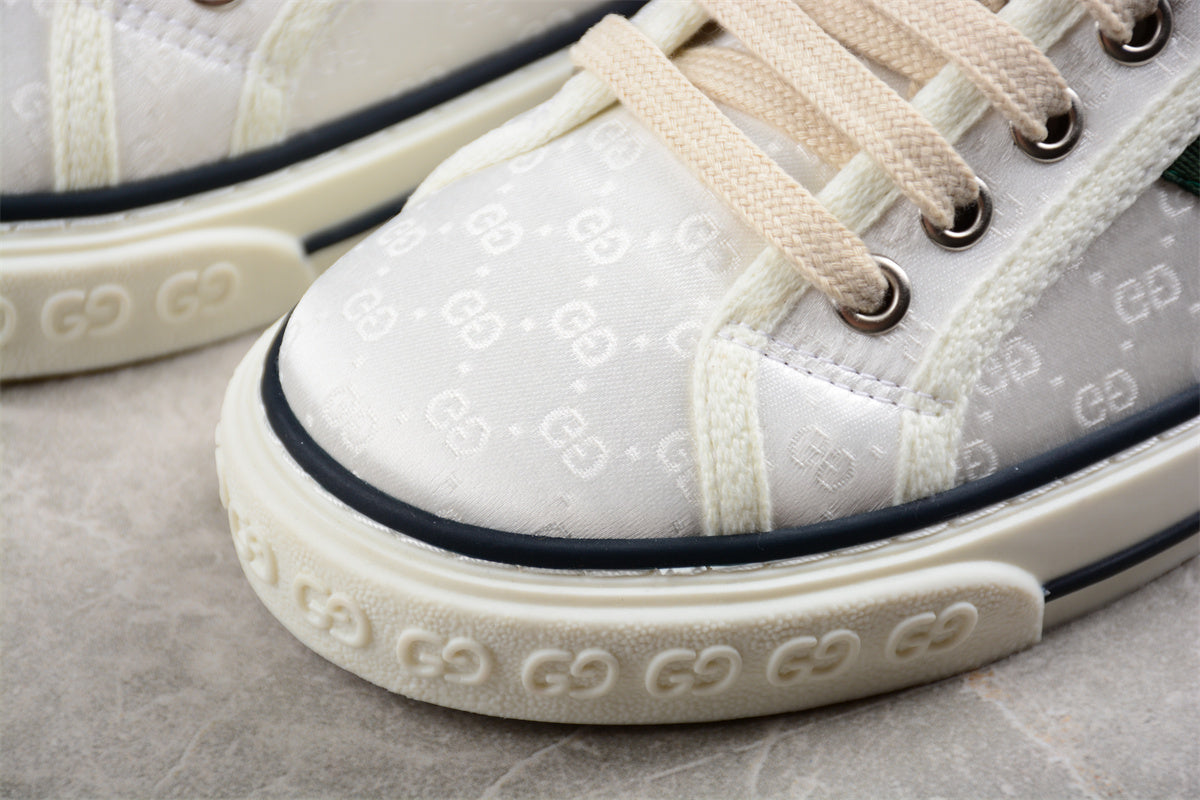 Gucci Tennis 1977 GG Print White Sneakers