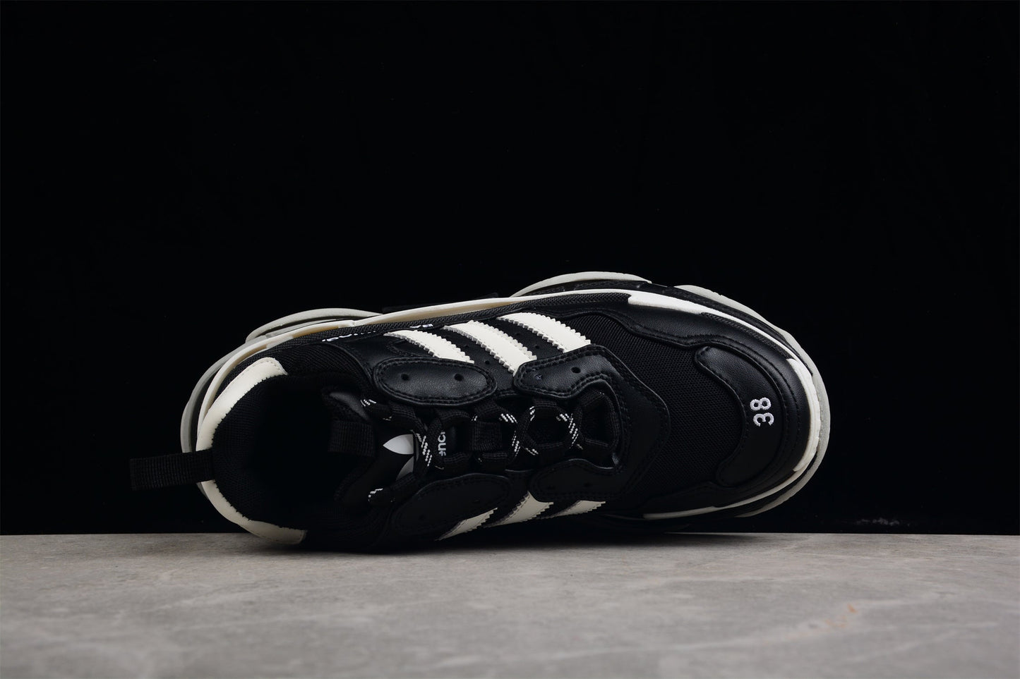 Balenciaga x Adidas Triple S Black Sneakers