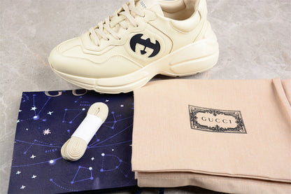 Gucci Interlocking G Rhyton Ivory Sneakers