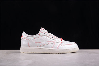 Travis Scott x Air Jordan 1 Low OG White Sneakers
