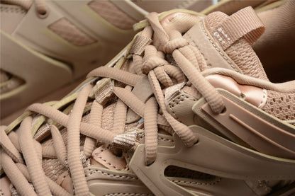 Men's Full Beige Track Lifestyle Sneakers