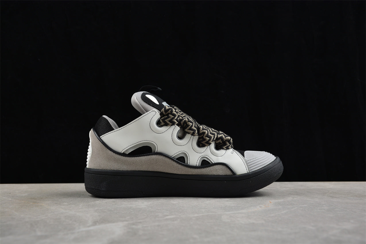 Lanvin Curb Sneaker (White/Anthracite)