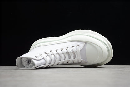 Alexander McQueen Tread Slick White Leather Boots