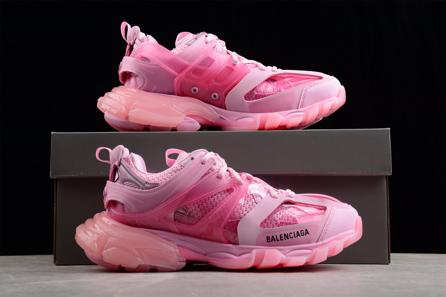 Balenciaga Track Clear Sole Pink Women’s Sneakers
