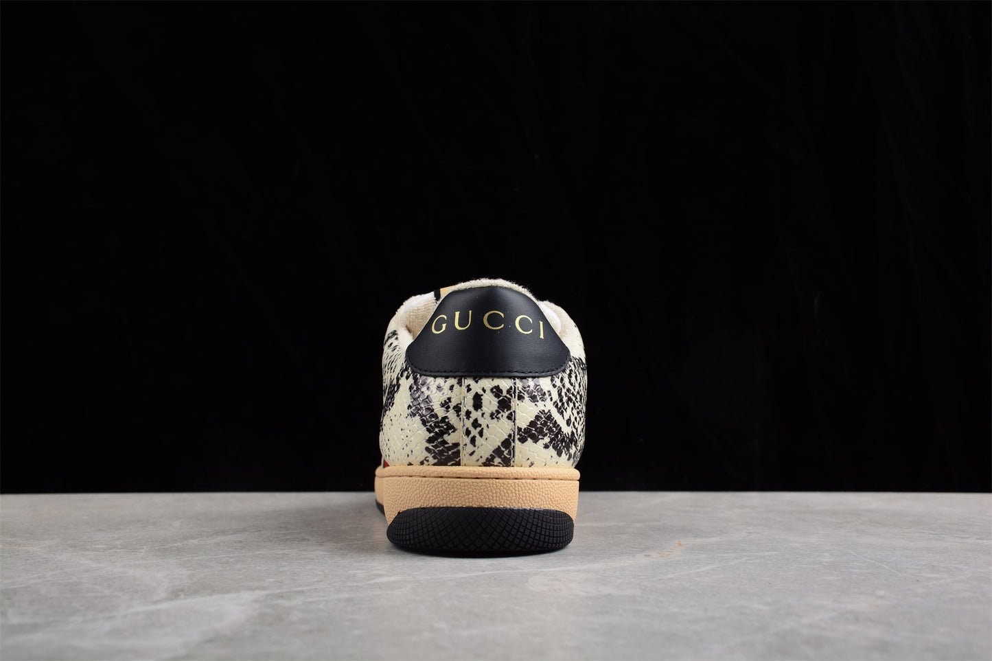 Gucci Screener Python Print Leather Sneakers