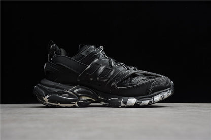 Men's Faded Black Track Sneakers