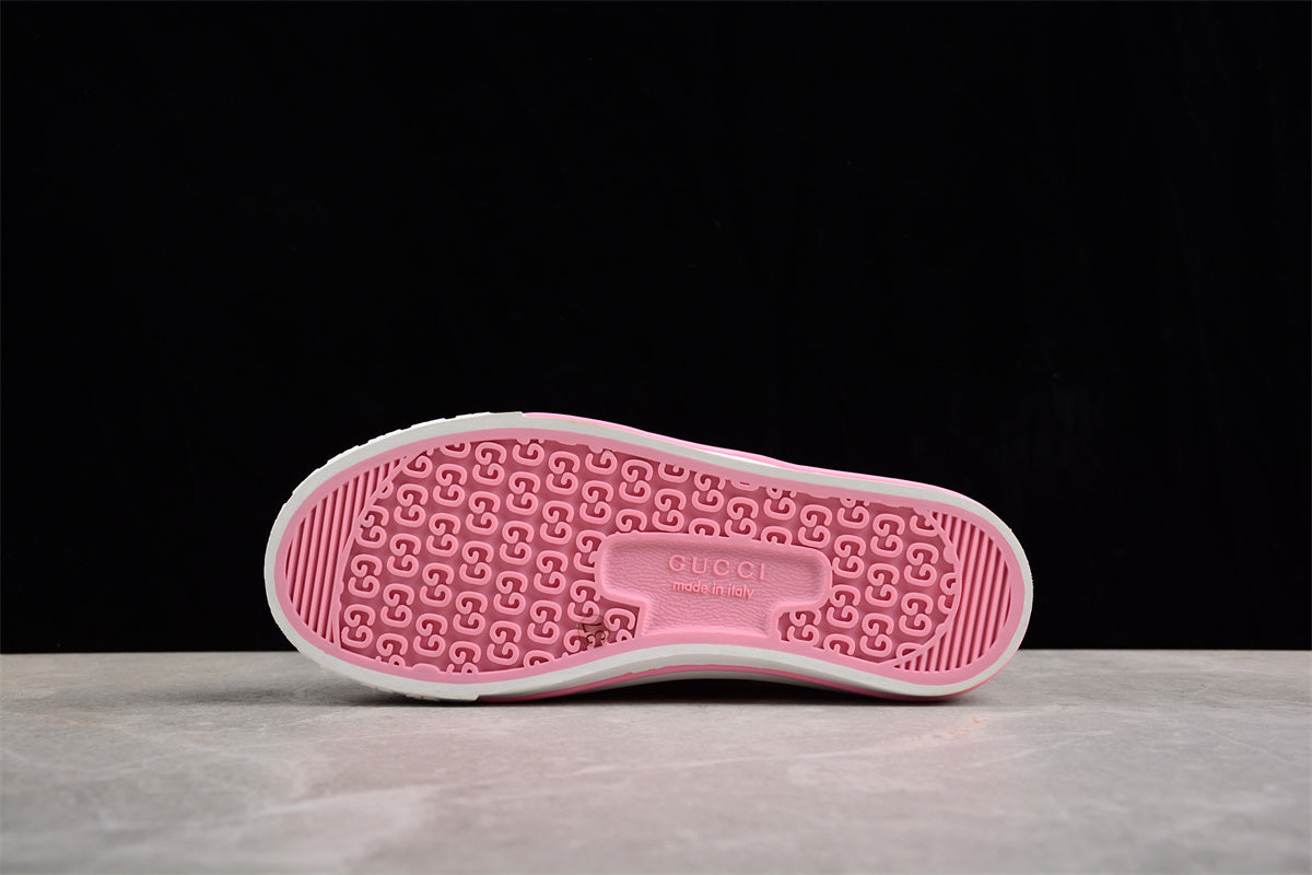 Gucci Tennis 1977 Pink GG Canvas Sneakers