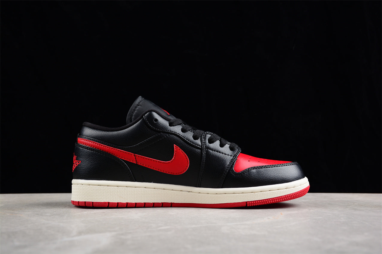 Nike Air Jordan 1 Low "Bred Sail Black Red"